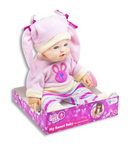 

Кукла-пупс WL Toys «Малыш» 25 см с пустышкой в розовом (PU06)