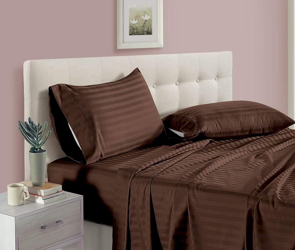 

Простынь натяжная U-tek Home Sateen Brown Stripe 90x200