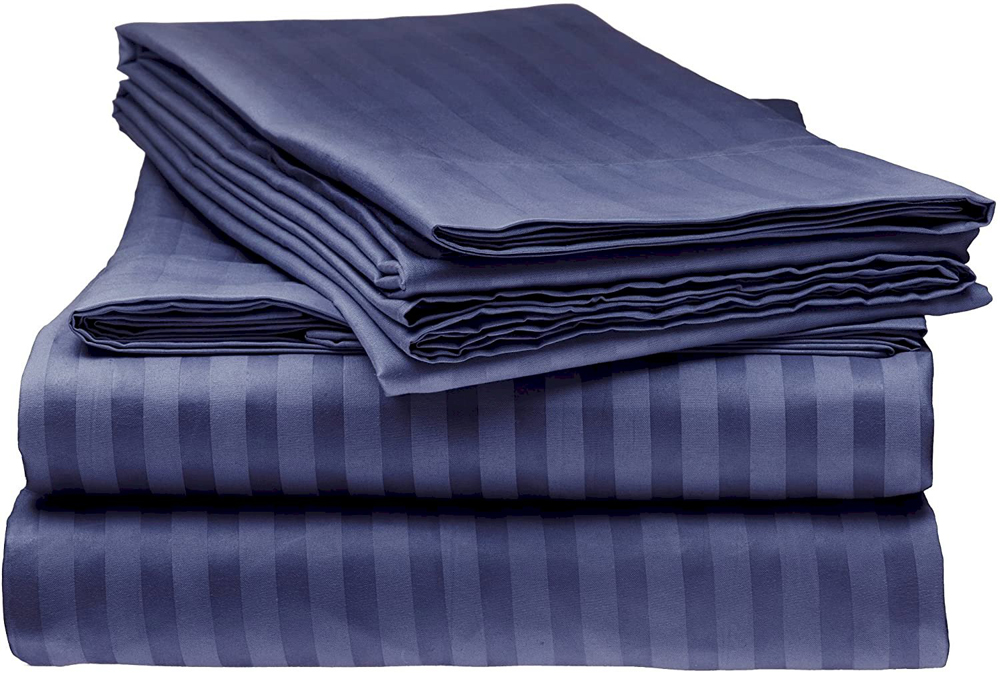 

Простынь натяжная U-tek Home Violet Night Stripe 180x200