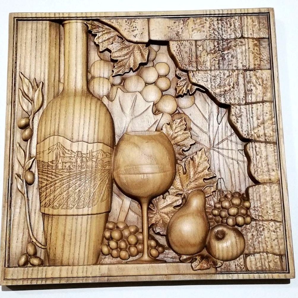 

Картина из дерева ART-3D-WOOD Вино