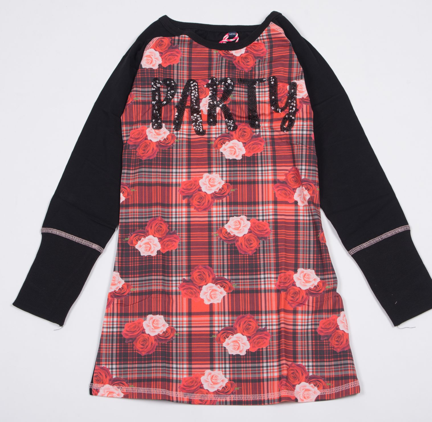 Акция на Дитяче плаття для дівчинки Tom-Du Jule 128-134 см Чорне з червоним от Rozetka