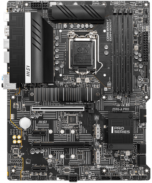

Материнская плата MSI Z590-A PRO (s1200, Intel Z590, PCI-Ex16)