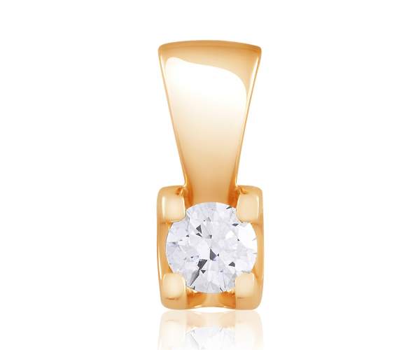 

Подвеска П4129SW с камнем SWAROVSKI Zirconia, красное золото