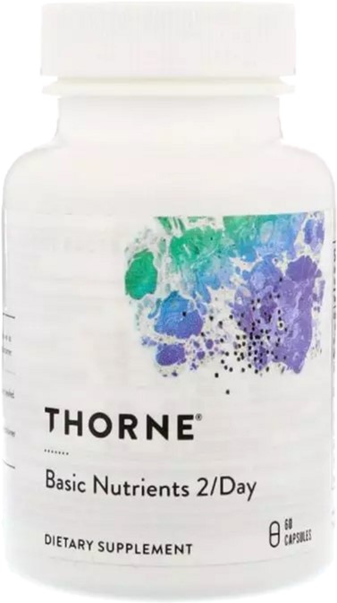 

Витамины Thorne Research Базовые Питательные Вещества, Basic Nutrients 2/Day, 60 Капсул (693749006848)