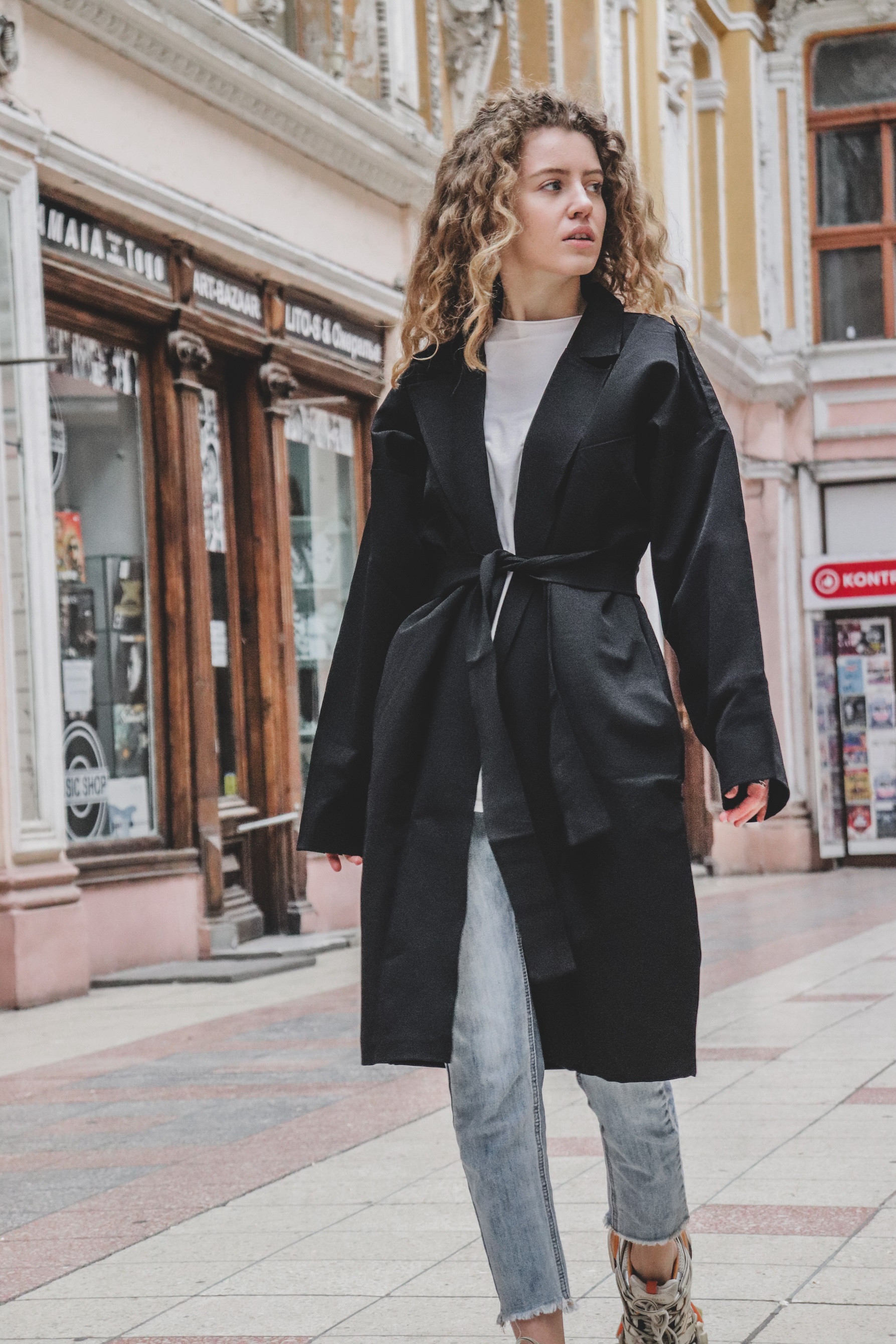 

Тренч джинсовый SKRIPKA onesize черный S111