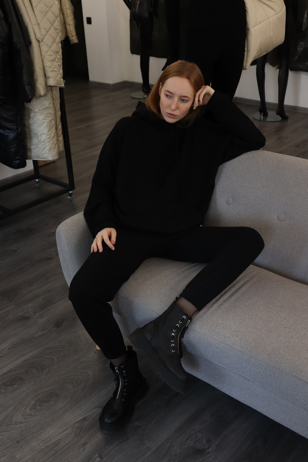 

Худи трехнитка SKRIPKA S/M черное S339