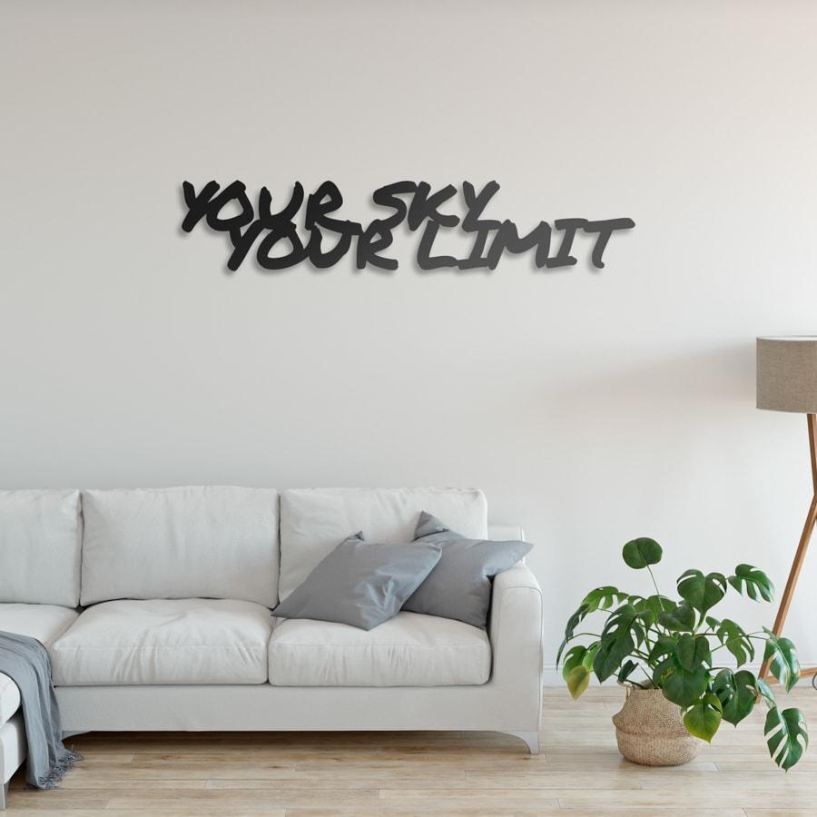 

Декор для стен. Панно из металла "Your sky — Your limit" 166*33 см
