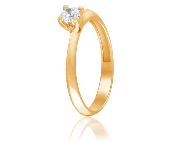 

Кольцо золотое с камнем SWAROVSKI Zirconia "Моник", КД4208SW, 19 размер