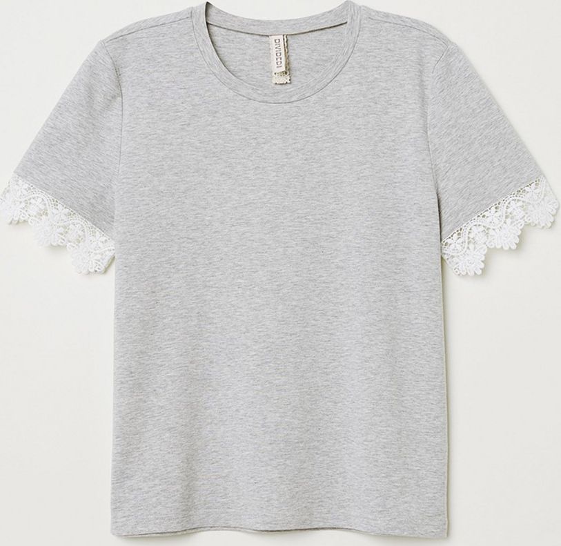

Футболка H&M 645709 L Светло-серая