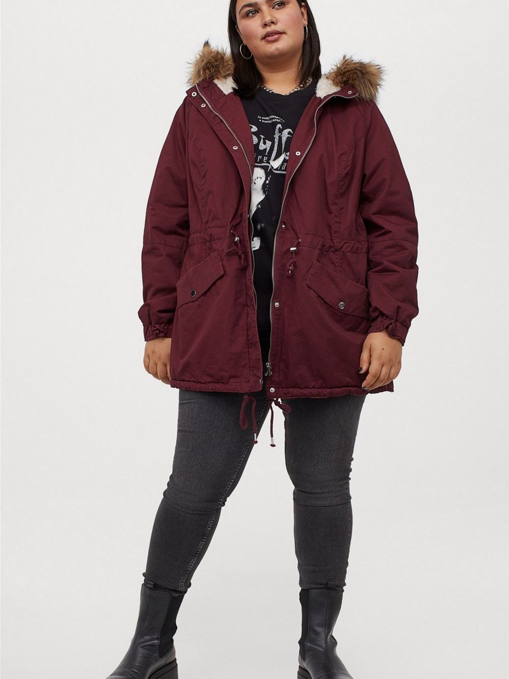 

Парка H&M 781688 3XL Бордовая