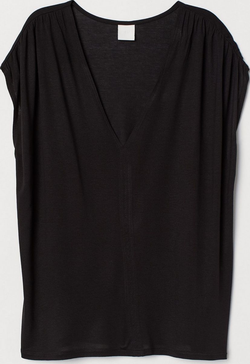 

блузка H&M 771682 L Черная с белым