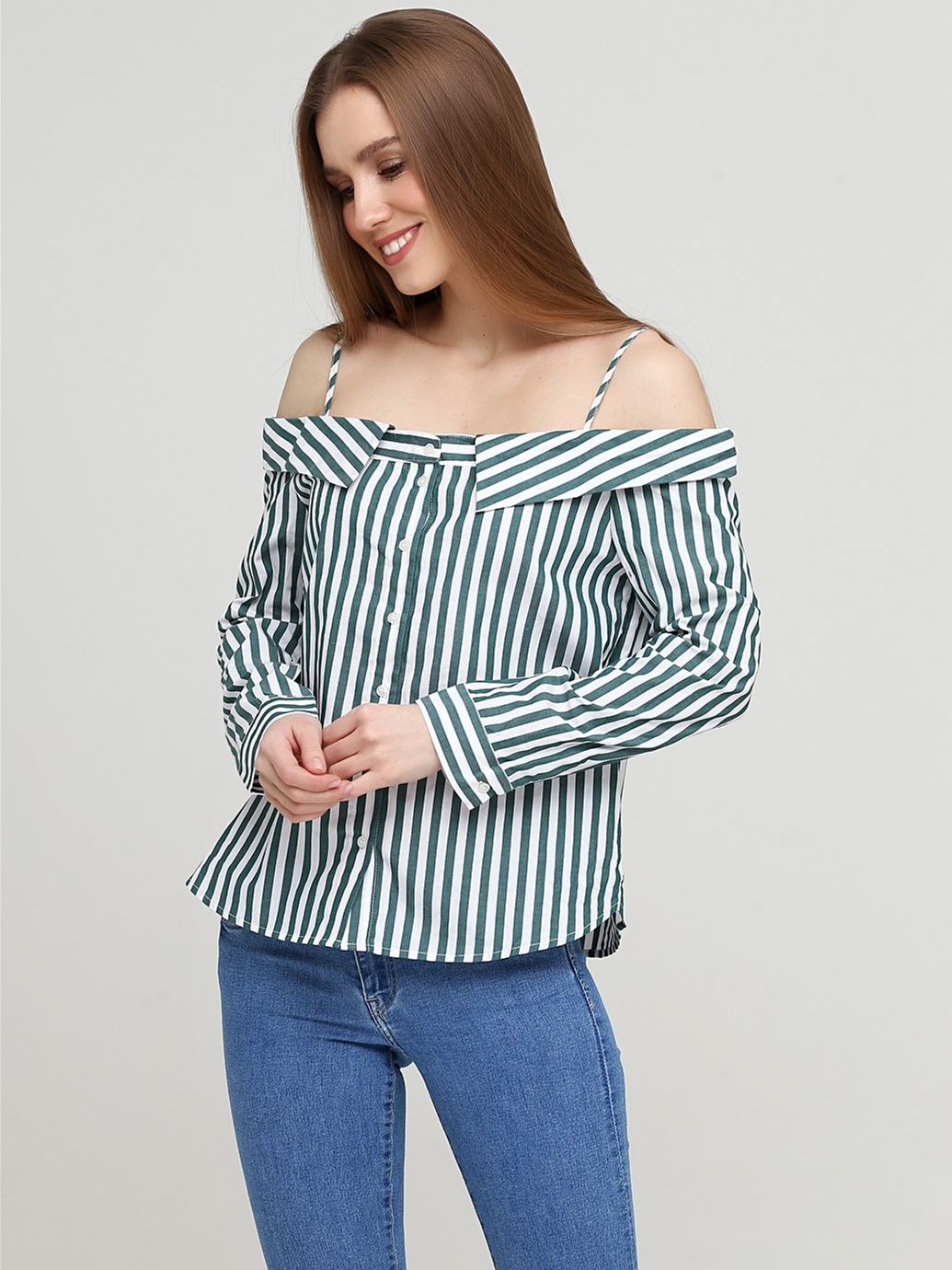 

Блузка H&M 0-1147 38 Зеленая
