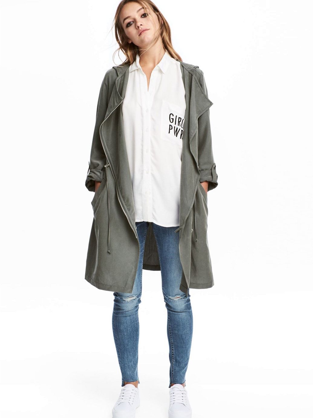 

Ветровка H&M 531058 34 Хаки