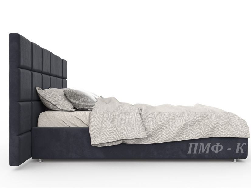 

Ліжко Kedr Афіна bagira Двоспальне 160x200 см Темно-сіре
