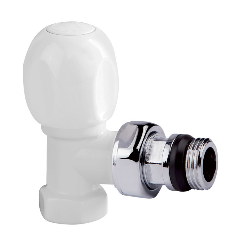 

Кран Icma радиаторный 1/2" (28х1,5) с ручкой угловой белый №1124 (16433) (CM)