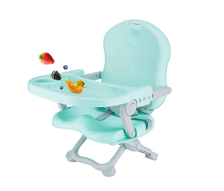 

Портативный детский стульчик для кормления BoohBlih бирюзовый с 1 годика до 3 лет
