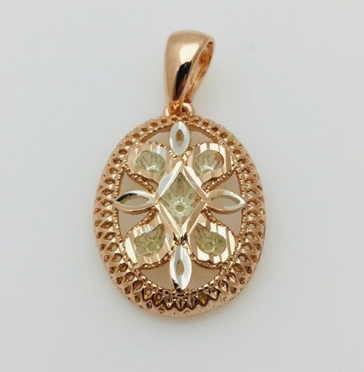 

Кулон для женщины Овал с рисунком Jewelry Fallon Родий