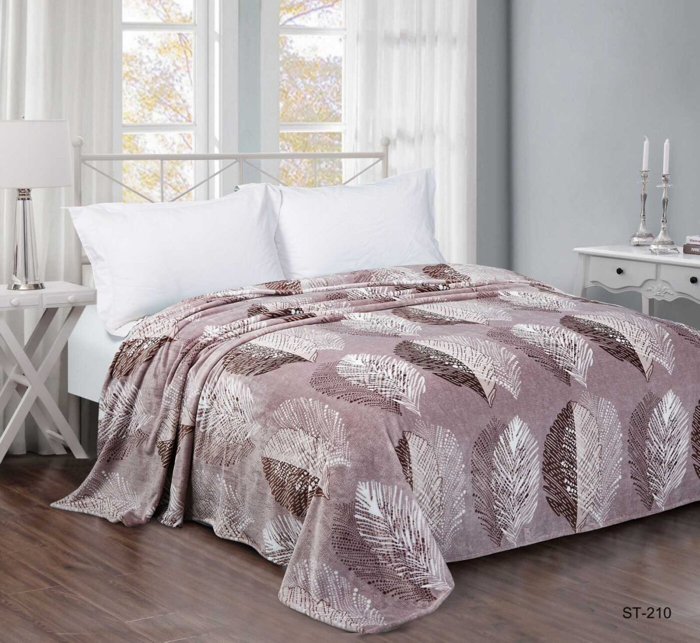 

Плед-покрывало Велсофт "Листва" CottonTwill 150х215 см (СТП033-2)