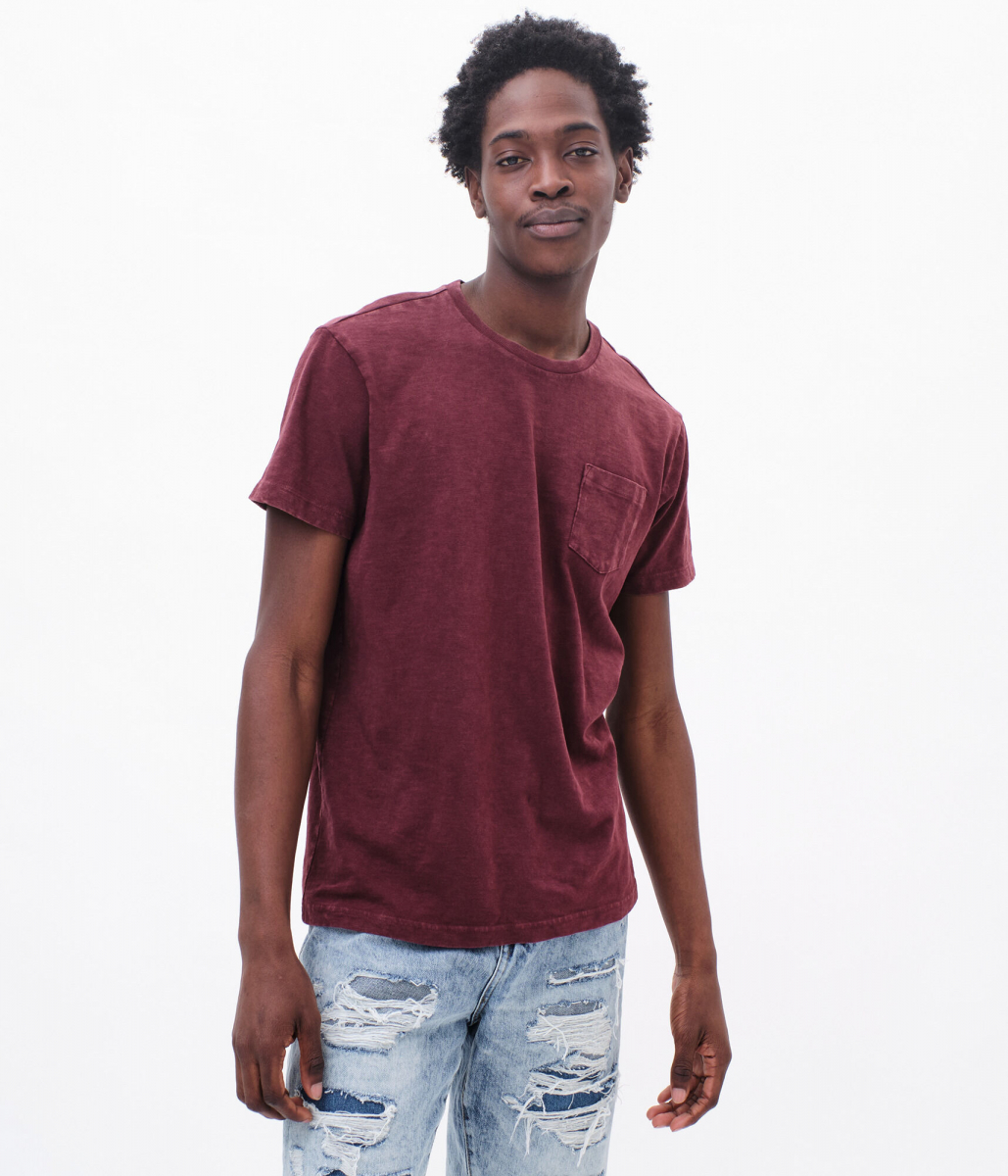 

Футболка AEROPOSTALE Garment-Dyed Pocket 6351 00932962 Bloomsberry XL Бордовый