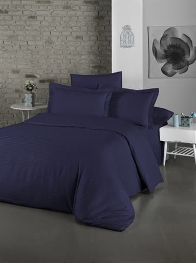 

Комплект постельного белья Lighthouse Exclusive Sateen Stripe Lux 200х220 см/4х50х70 см Синий