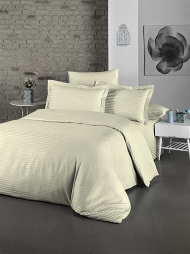 

Комплект постельного белья Lighthouse Exclusive Sateen Stripe Lux 200х220 см/4х50х70 см Кремовый