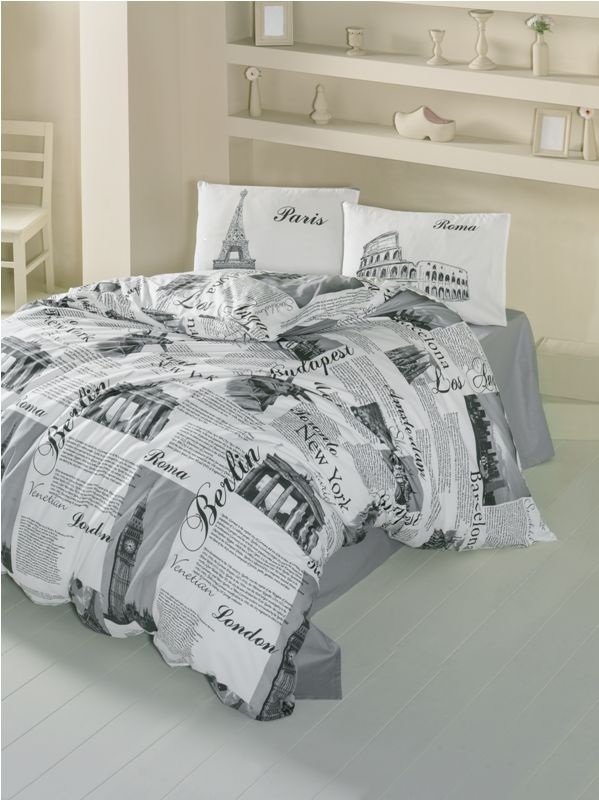

Комплект постельного белья Lighthouse Ranforce City 160х220 см/2х50х70 см