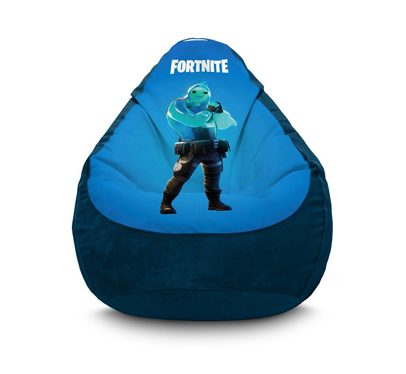 

Кресло мешок iPuff "Fortnite. Rippley" Флок XXXL (100х135 см) Синий