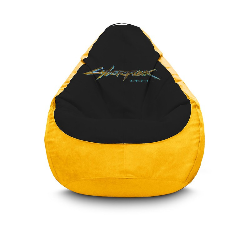 

Кресло мешок iPuff "Cyberpunk 2077" Флок XXL (90х125 см) Желтый