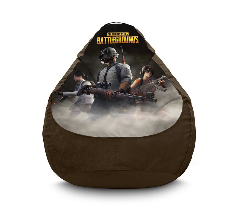 

Кресло мешок iPuff "PUBG. Team" Флок XXL (90х125 см) Коричневый