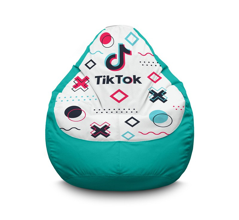 

Кресло мешок iPuff "Tik Tok. Abstract figures. Light blue" Оксфорд XXL (90х125 см) Бирюзовый