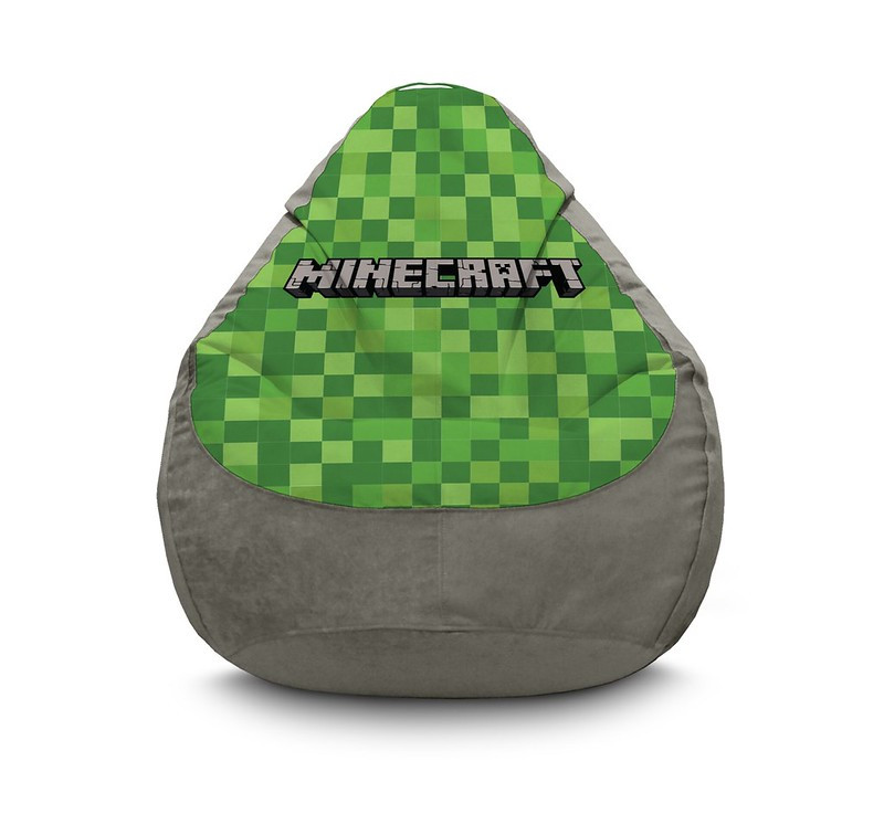 

Кресло мешок iPuff "Minecraft" Флок XXL (90х125 см) Серый