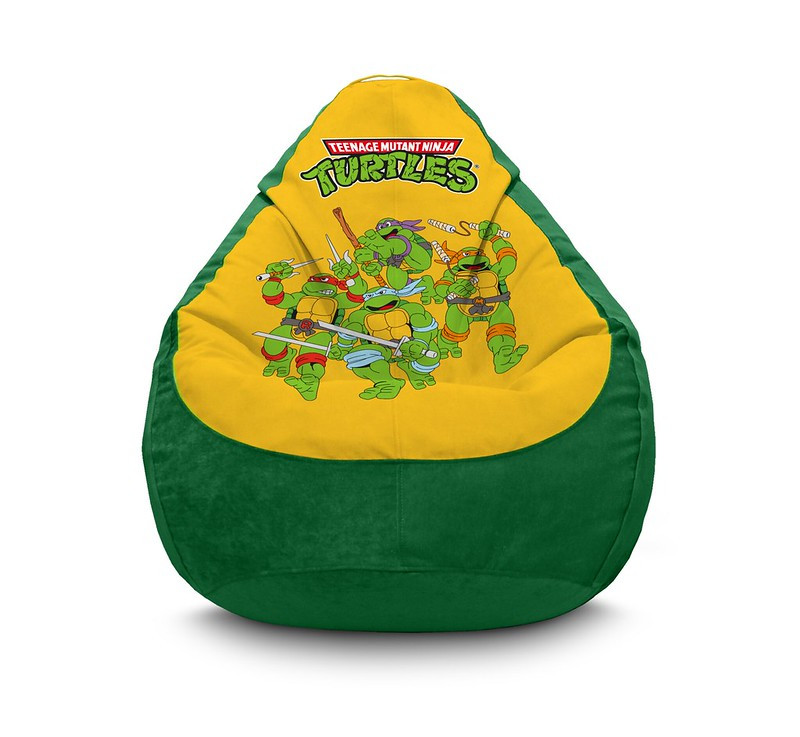

Кресло мешок iPuff "Ninja Turtles. Battle" Флок XL (80х110 см) Зелёный