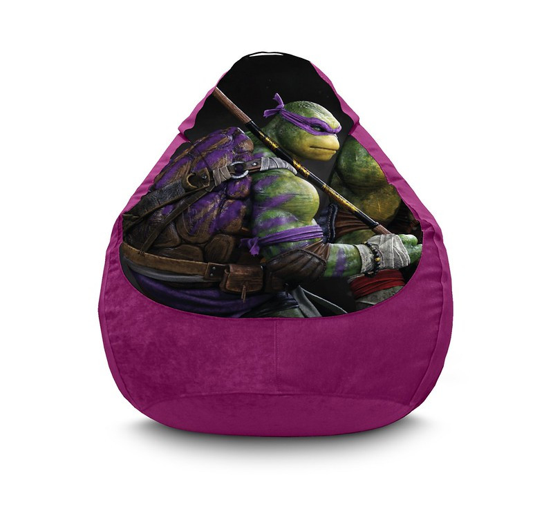 

Кресло мешок iPuff "Ninja Turtles. Donatello" Флок XXL (90х125 см) Бордовый
