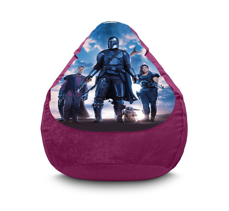 

Кресло мешок iPuff "The Mandalorian. Fan art" Флок XL (80х110 см) Бордовый