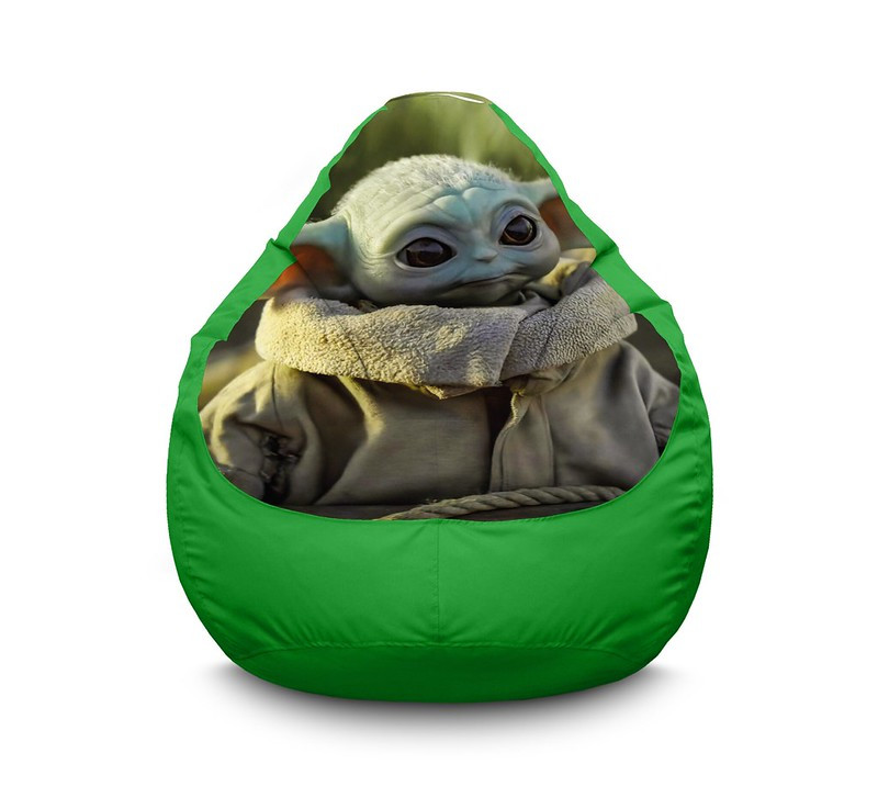 

Кресло мешок iPuff "The Mandalorian. Grogu" Оксфорд XXL (90х125 см) Зелёный