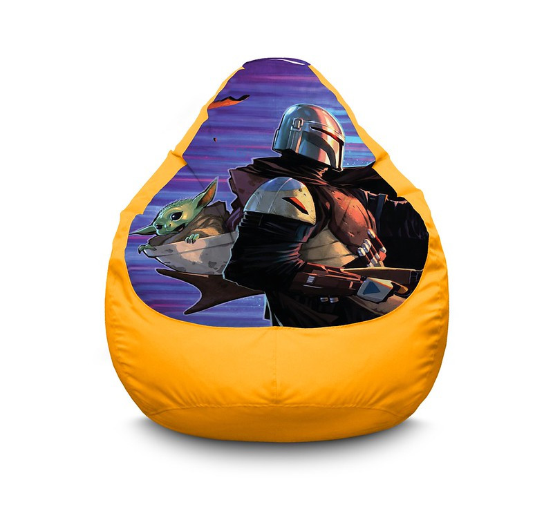 

Кресло мешок iPuff "The Mandalorian. Fan art" Оксфорд XXL (90х125 см) Желтый