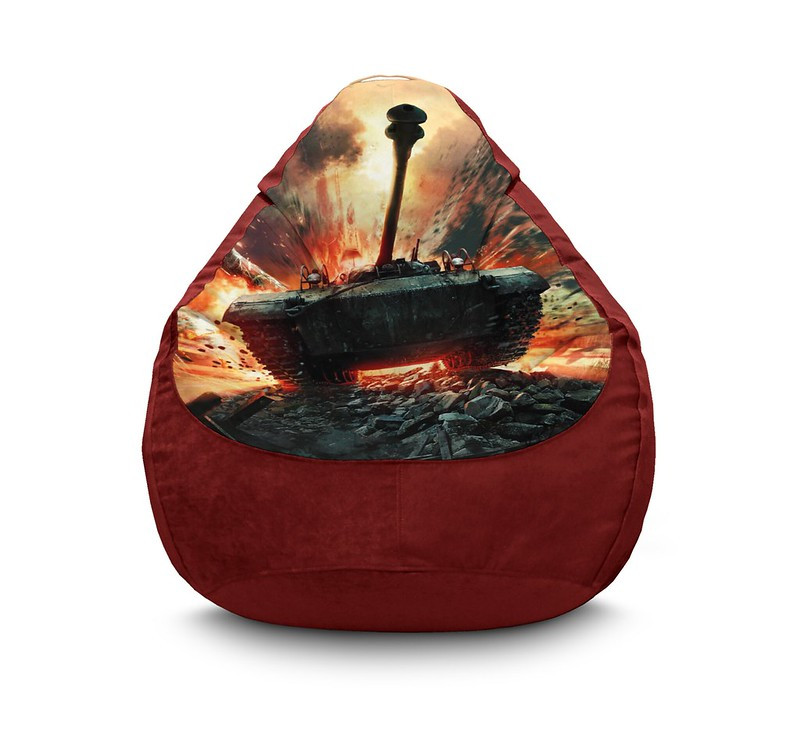 

Кресло мешок iPuff "World of Tanks. Explosion" Флок XXL (90х125 см) Коричневый