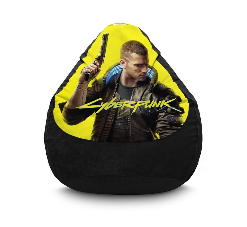 

Кресло мешок iPuff "Cyberpunk 2077. V" Флок XXL (90х125 см) Черный