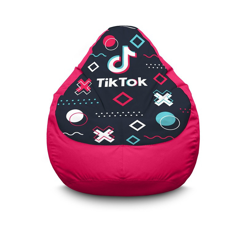 

Кресло мешок iPuff "Tik Tok. Abstract figures. Pink" Оксфорд XXXL (100х135 см) Розовый