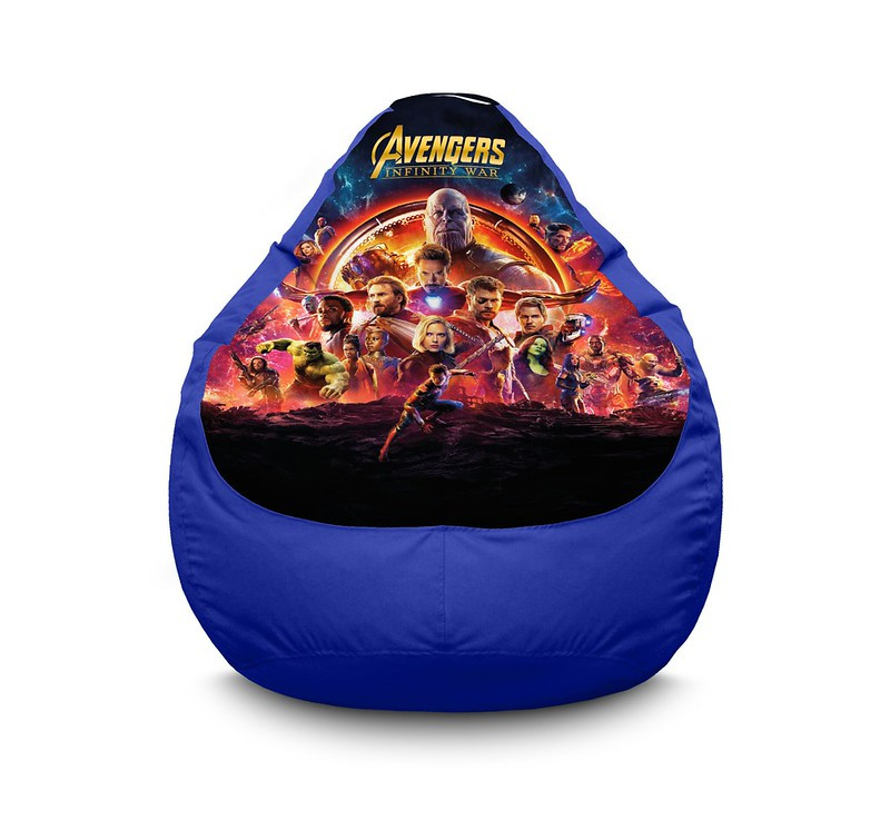 

Кресло мешок iPuff "Avengers. Infinity war. Blue" Оксфорд XXL (90х125 см) Синий