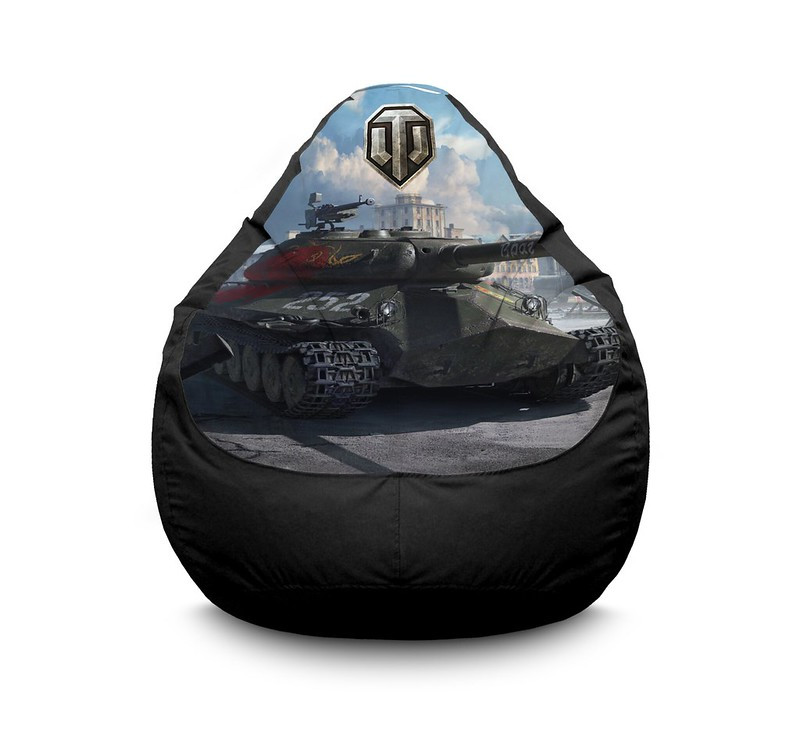 

Кресло мешок iPuff "World of Tanks. The enemy will not pass" Оксфорд XXXL (100х135 см) Черный