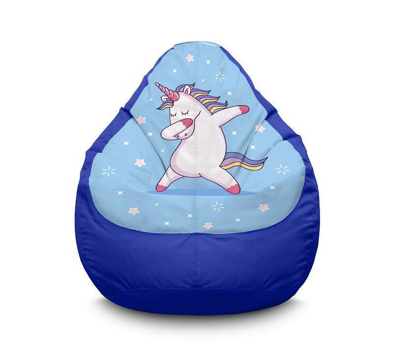 

Кресло мешок iPuff "Dance unicorn" Оксфорд XXXL (100х135 см) Синий
