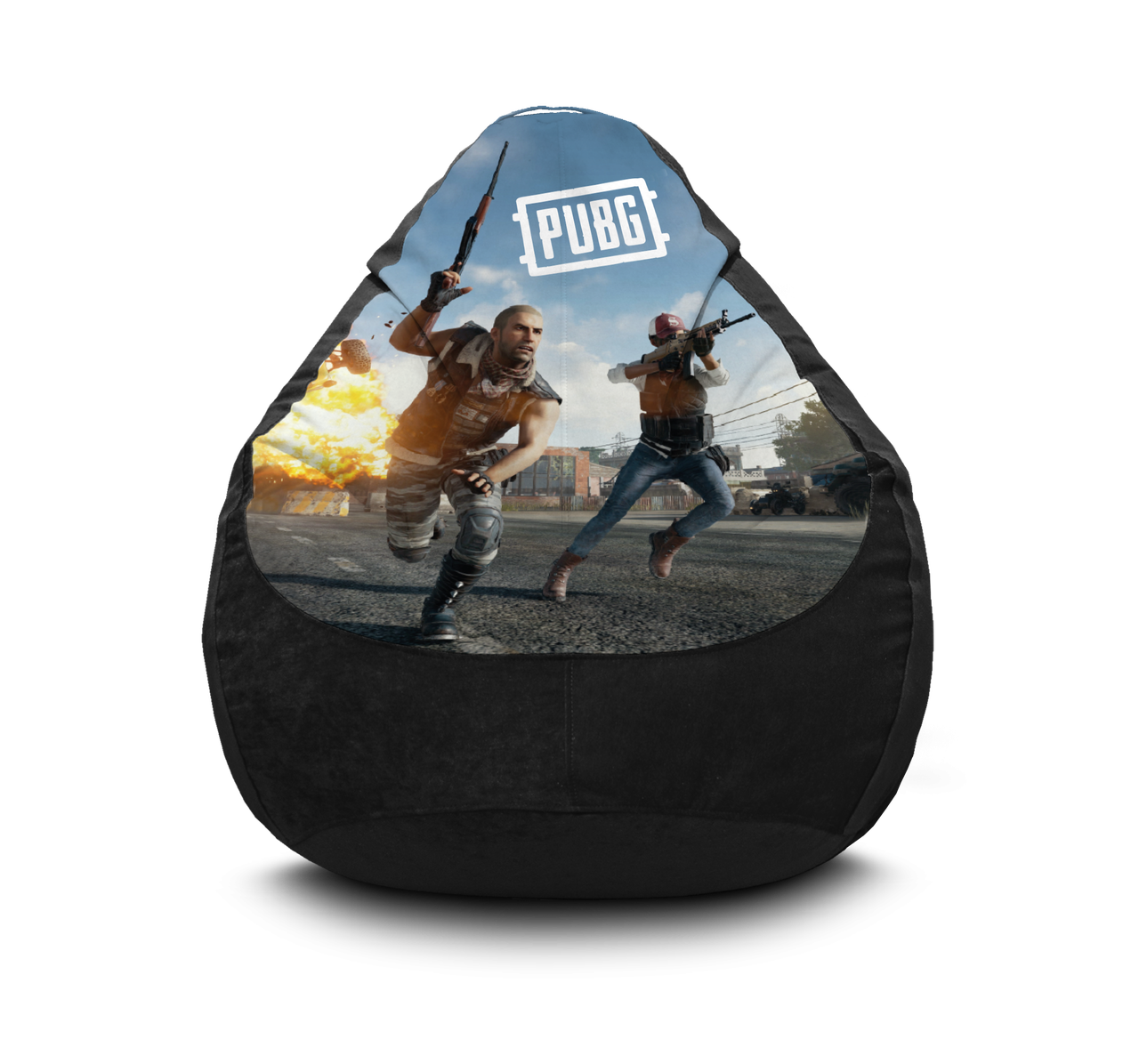 

Кресло мешок iPuff "PUBG. Chase" Флок XXL (90х125 см) Черный