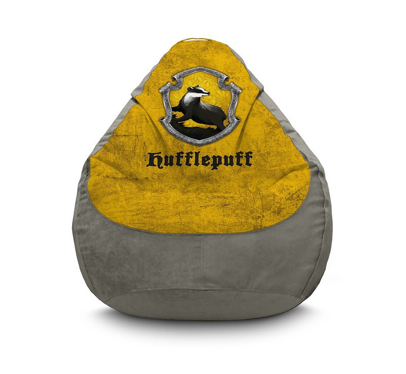

Кресло мешок iPuff "Harry Potter. Hufflepuff" Флок XXL (90x125 см) Серый