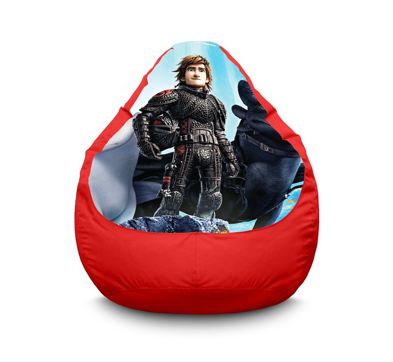 

Кресло мешок iPuff "Dragon. Hiccup Haddock III" Оксфорд XXL (90х125 см) Красный