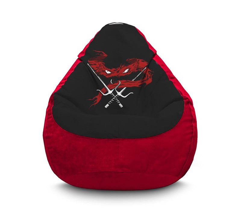 

Кресло мешок iPuff "Ninja Turtles. Logo" Флок XL (80х110 см) Красный