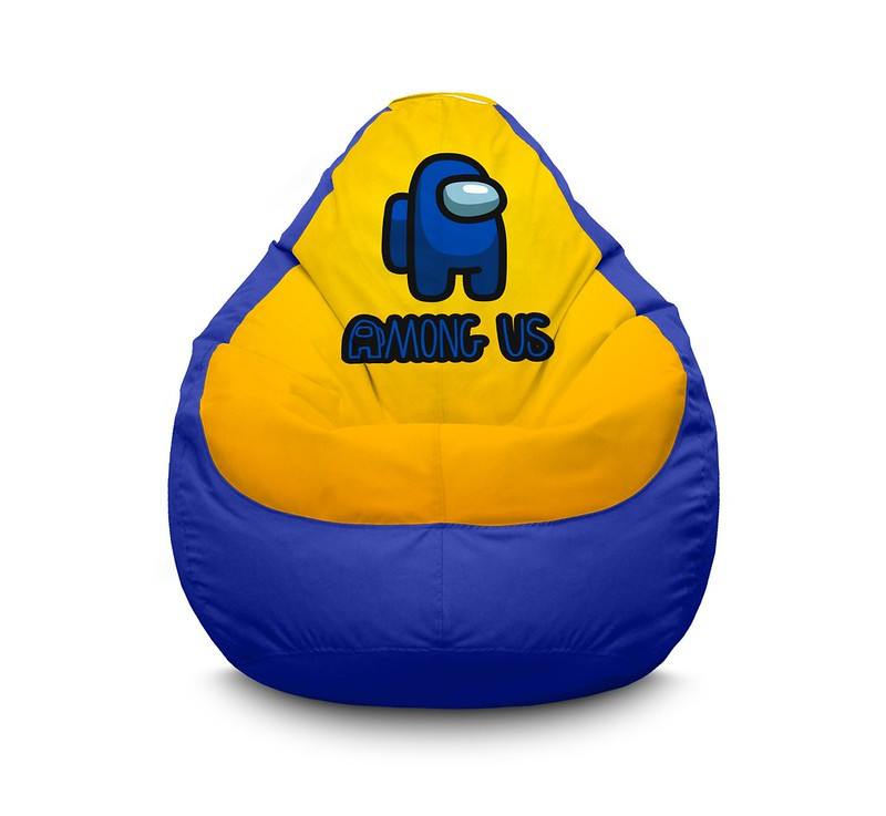 

Кресло мешок iPuff "Among Us. Logo blue" Оксфорд XXXL (100х135 см) Синий