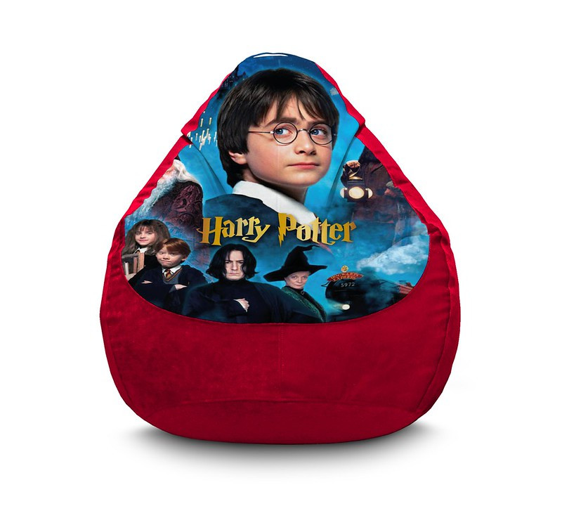 

Кресло мешок iPuff "Harry Potter. Young wizard" Флок XL (80x110 см) Бордовый