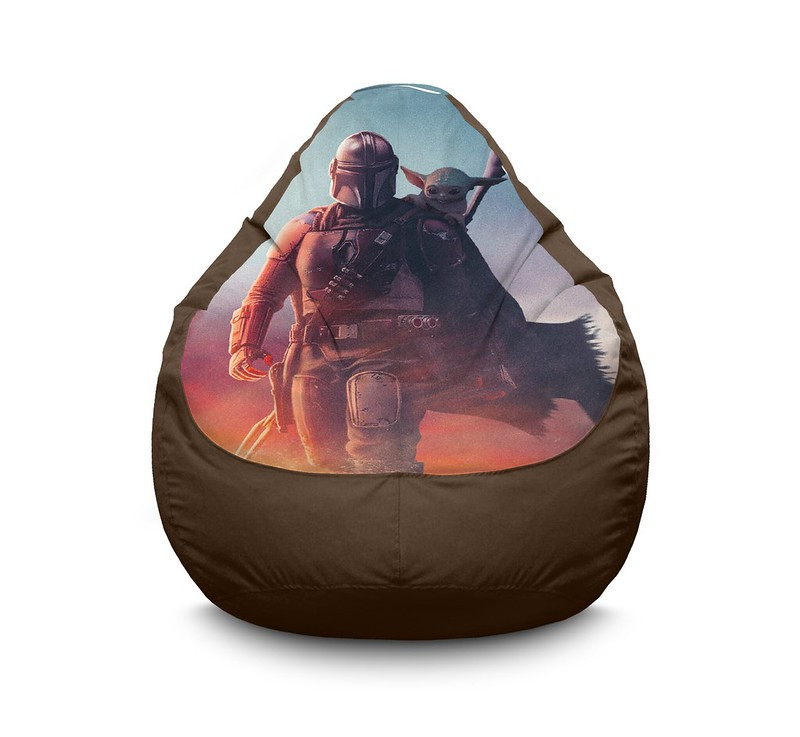 

Кресло мешок iPuff "The Mandalorian and Grogu" Оксфорд XXL (90х125 см) Коричневый