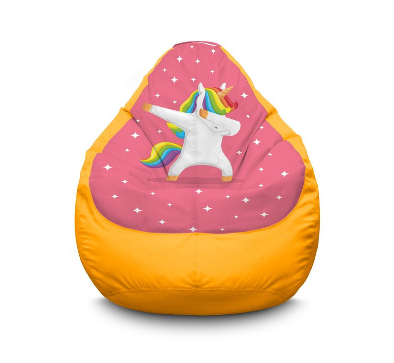 

Кресло мешок iPuff "Unicorn and rainbow" Оксфорд XXL (90х125 см) Желтый